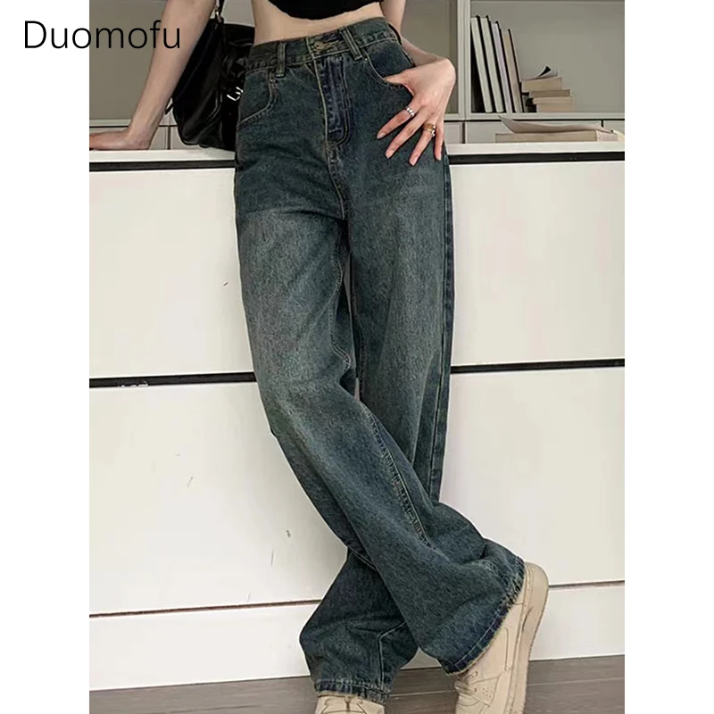 Duomofu Chic Pocket Street Casual Baggy Jeans Women American Vintage Basic Full Length Fashion Simple Female High Waisted Jeans
Duomofu Chic Pocket Street Casual Baggy Jeans Women American Vintage Basic Full Length Fashion Simple Female High Waisted Jeans