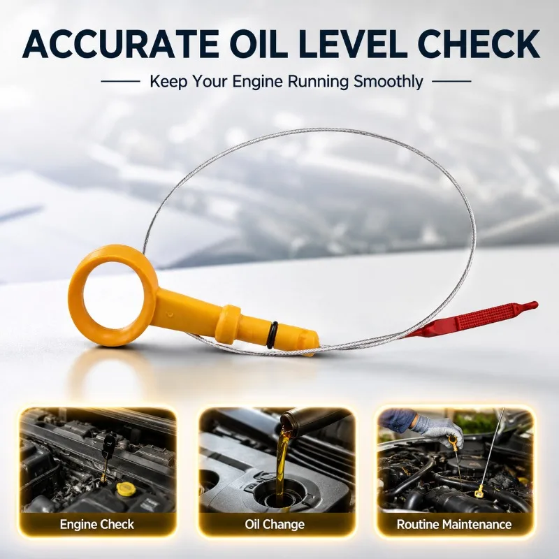 Engine Oil Level Dipstick OEM 26611-03HA0 2661103HA0 Accurate Oil Measuring Rod Compatible with Hyundai Elantra and Kia Niro
Engine Oil Level Dipstick OEM 26611-03HA0 2661103HA0 Accurate Oil Measuring Rod Compatible with Hyundai Elantra and Kia Niro