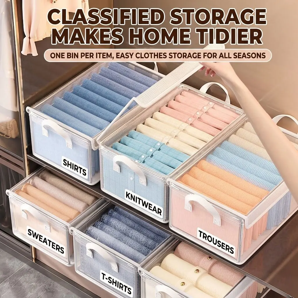PVC Foldable Clothing Storage Box Eco-Friendly Waterproof Moisture-Proof Wear Resistant Wardrobe Closet Clothing Storage Basket
PVC Foldable Clothing Storage Box Eco-Friendly Waterproof Moisture-Proof Wear Resistant Wardrobe Closet Clothing Storage Basket