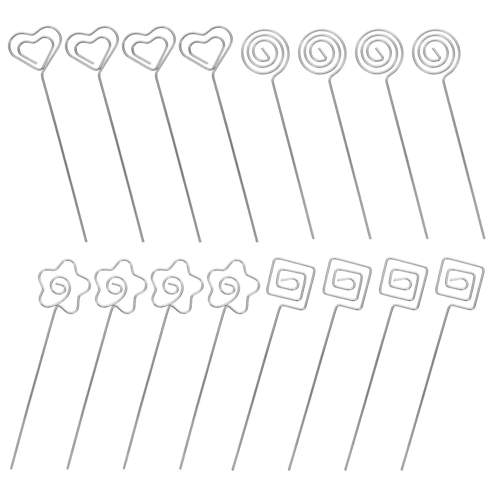 20PCS Photo Clips Metal Flower Card Holder Wire Picture Picks Elegant Event Decor Cake Table Memo Postcard Stand Display
20PCS Photo Clips Metal Flower Card Holder Wire Picture Picks Elegant Event Decor Cake Table Memo Postcard Stand Display