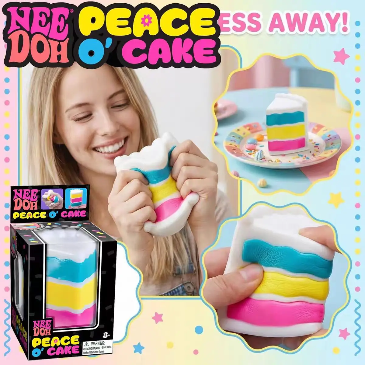 Stress-relieving toy Needoh Dippin Dazzler, a cake-pinching and sensory mini stress-relieving toy
Stress-relieving toy Needoh Dippin Dazzler, a cake-pinching and sensory mini stress-relieving toy