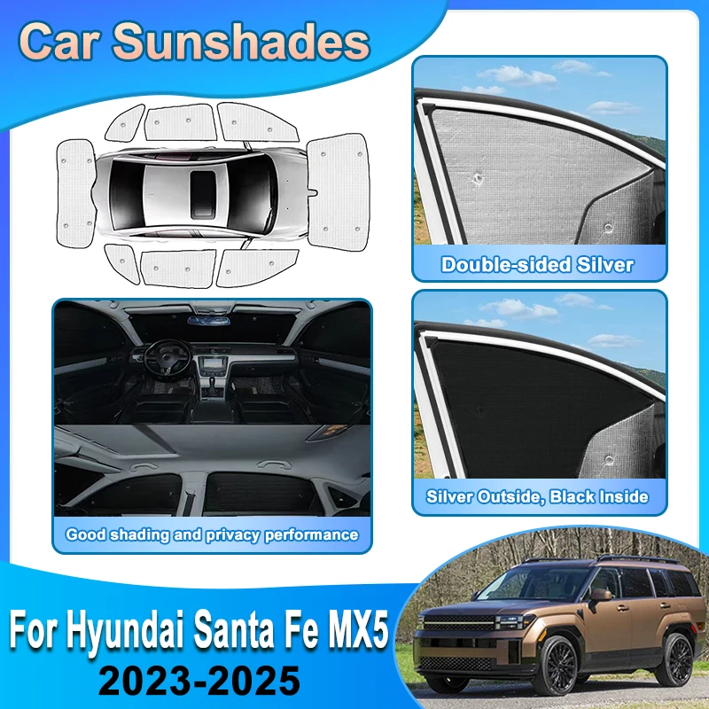 For Hyundai Santa Fe 2023 2024 2025 MX5 MK5 Anti-UV Car Sun Shade Front Rear Windshield Side Window Sun Visor Covers Accessories
For Hyundai Santa Fe 2023 2024 2025 MX5 MK5 Anti-UV Car Sun Shade Front Rear Windshield Side Window Sun Visor Covers Accessories