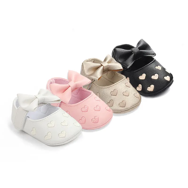 Baby Shoes Classic Dress Cute Bow-knot Heart Anti-slip Soft Sole First Walkers Infant Baby Girls Toddler Shoes 0-18m
Baby Shoes Classic Dress Cute Bow-knot Heart Anti-slip Soft Sole First Walkers Infant Baby Girls Toddler Shoes 0-18m
