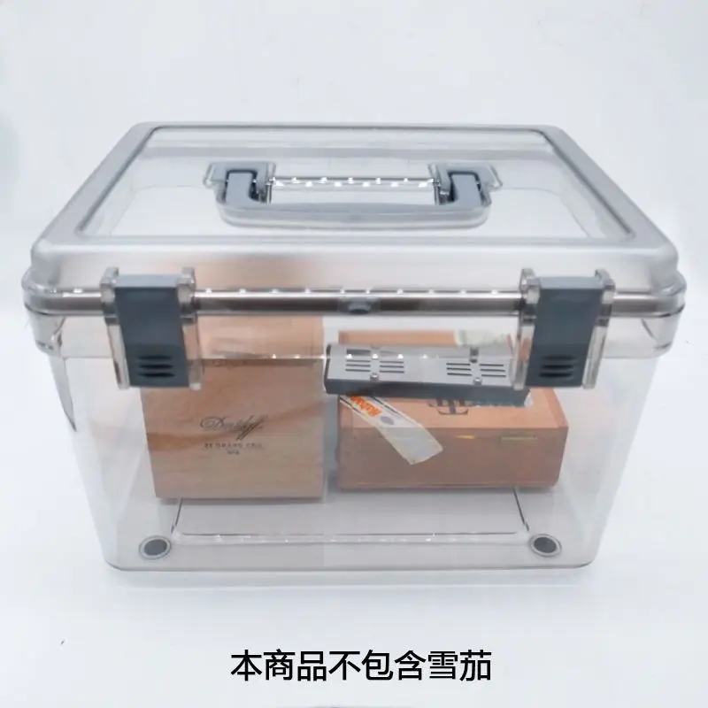 New Cigar Moisturizing Box Fully Sealed Portable High Capacity Cigar Box Cigar Alcoholization Box
New Cigar Moisturizing Box Fully Sealed Portable High Capacity Cigar Box Cigar Alcoholization Box
