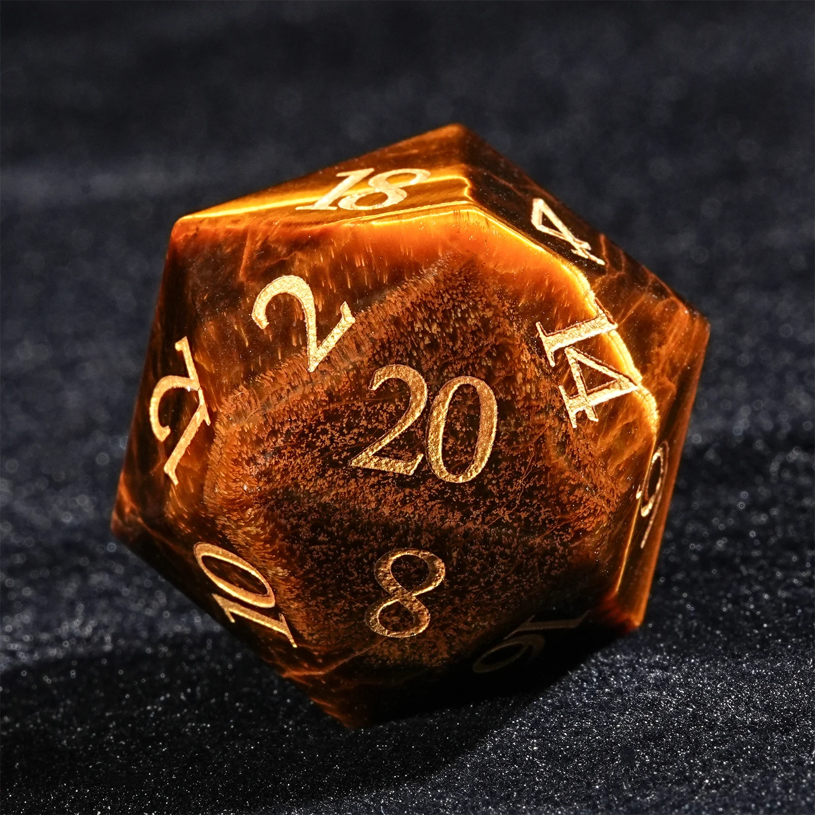 7Pcs DND Dice Yellowish-brown Gemstone Dice Golden Word Dice Set Multi-sided Polyhedral Dice for D&D Game COC Role Playing RPG 
7Pcs DND Dice Yellowish-brown Gemstone Dice Golden Word Dice Set Multi-sided Polyhedral Dice for D&D Game COC Role Playing RPG