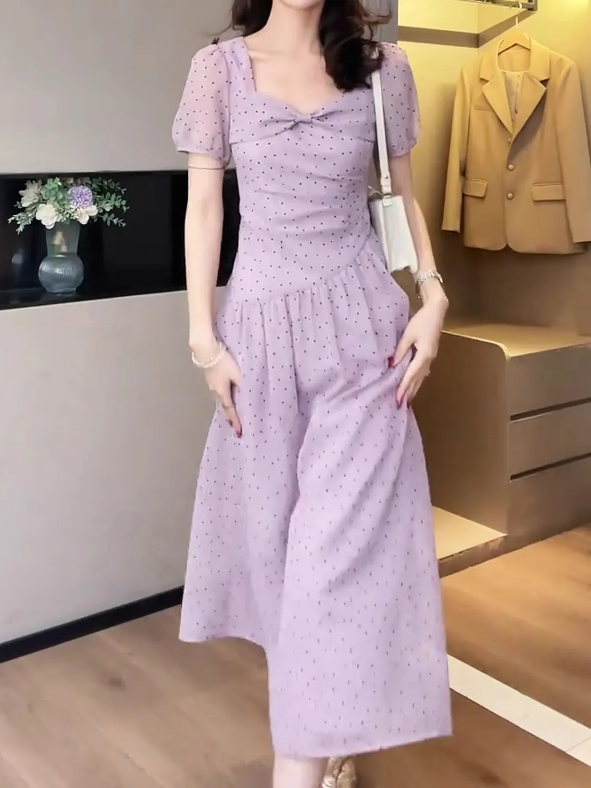 Ele Purple Polka Dot Dr Summer 2025 New Holiday Sle Tea Break Long Women's Clothing High Waist A-Line Skirt ort Sl...
Ele Purple Polka Dot Dr Summer 2025 New Holiday Sle Tea Break Long Women's Clothing High Waist A-Line Skirt ort Sl...