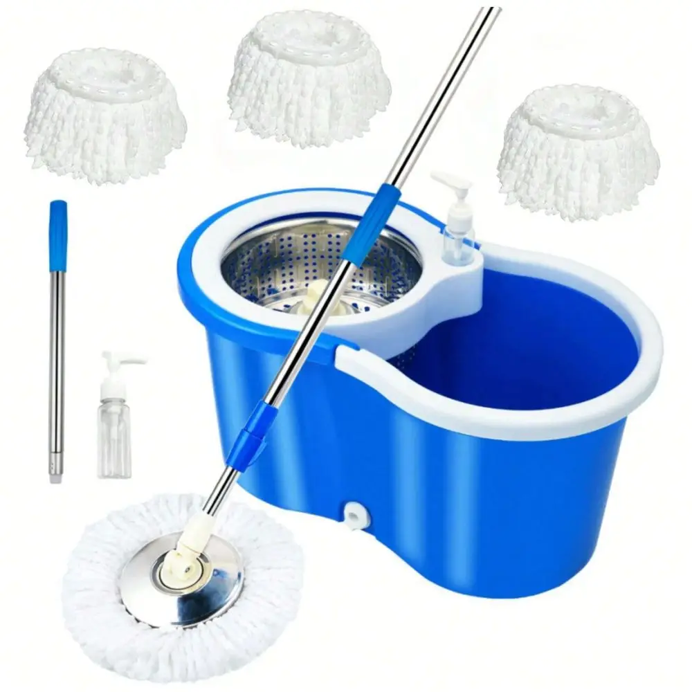 And Bucket With Wringer Set, Operable 360 Rotating Mop Bucket Set, With 3 Microfiber Replacement Head ,Stainless Steel Mop Buck
And Bucket With Wringer Set, Operable 360 Rotating Mop Bucket Set, With 3 Microfiber Replacement Head ,Stainless Steel Mop Buck