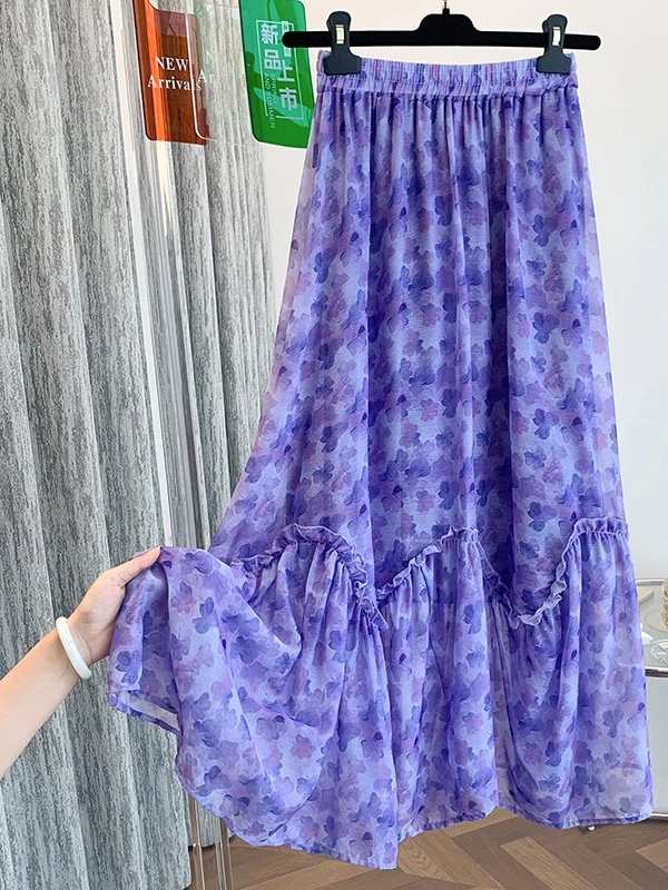 Artistic Loose Women's Midi Skirt Purple Romantic Lace Hem Large Size Commute Style Casual Spring Summer A-Line Skirt
Artistic Loose Women's Midi Skirt Purple Romantic Lace Hem Large Size Commute Style Casual Spring Summer A-Line Skirt