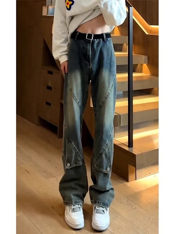 Американские ретро-джинсы в стиле деконструированного рабочего стиля, мужские прямые брюки с микро-клешем, осенне-зимние, зауженные, в стиле High Street Vibe
Американские ретро-джинсы в стиле деконструированного рабочего стиля, мужские прямые брюки с микро-клешем, осенне-зимние, зауженные, в стиле High Street Vibe