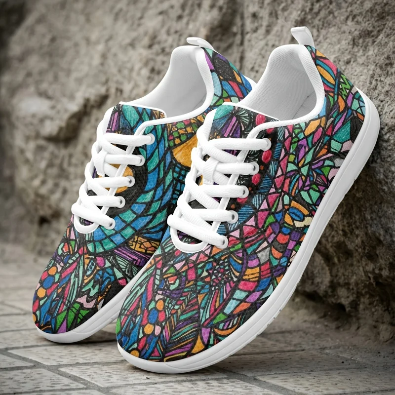 Unisex Abstract Geometric Colorful Patchwork Print Casual Sneakers All-season lace-up soft-soled non-slip wear-resistant low-top
Unisex Abstract Geometric Colorful Patchwork Print Casual Sneakers All-season lace-up soft-soled non-slip wear-resistant low-top