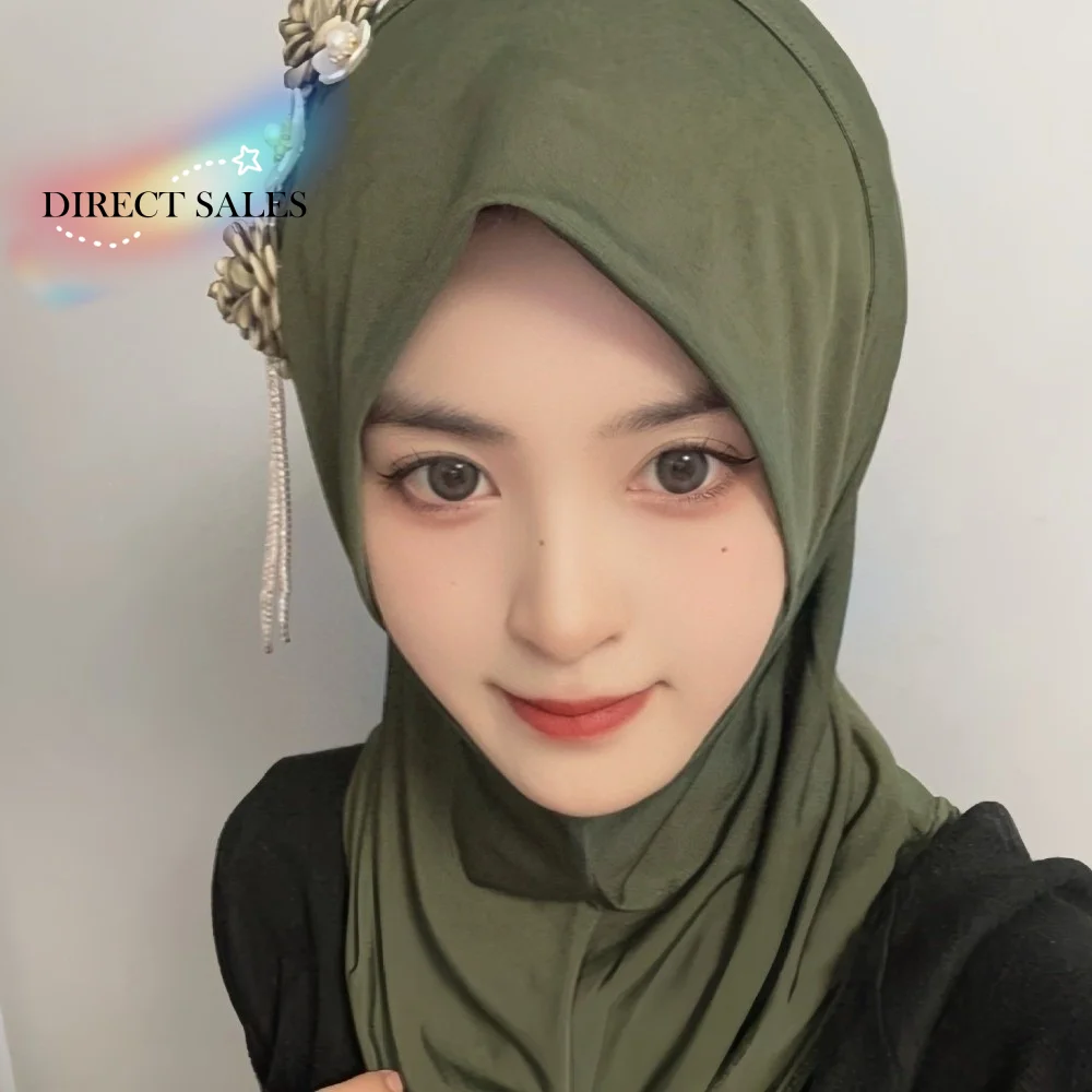 Round Neck Elastic Flower Tassel Hijab Cap Soft Fabric Breathable Pre-Tied Headscarf Polyester Solid Color Head Wrap Women
Round Neck Elastic Flower Tassel Hijab Cap Soft Fabric Breathable Pre-Tied Headscarf Polyester Solid Color Head Wrap Women