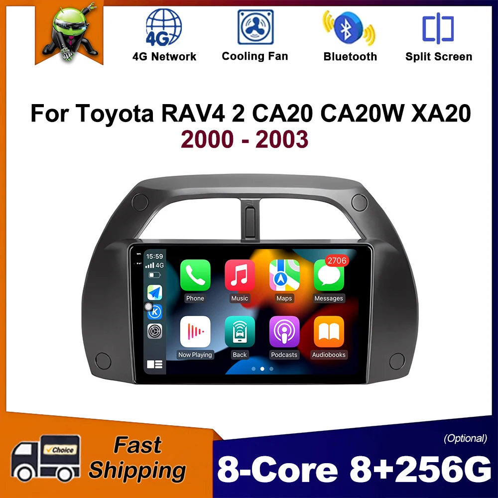 for Toyota RAV4 2 CA20 CA20W XA20 2000 - 2003 Android OS Car Radio Multimedia Stereo Player GPS Navigation Carplay WiFi DSP
for Toyota RAV4 2 CA20 CA20W XA20 2000 - 2003 Android OS Car Radio Multimedia Stereo Player GPS Navigation Carplay WiFi DSP