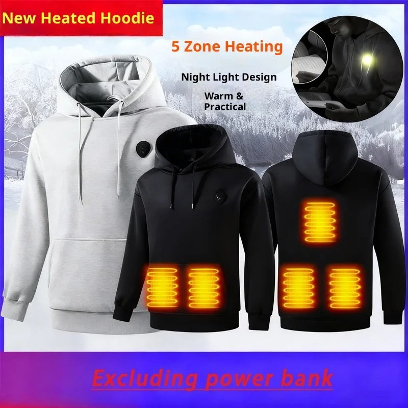 Smart Heated Hoodie Sweatshirt Electric Heating Jacket Charging Heating Thermal Clothing Motorcycle Street Gear Base Layers
Smart Heated Hoodie Sweatshirt Electric Heating Jacket Charging Heating Thermal Clothing Motorcycle Street Gear Base Layers