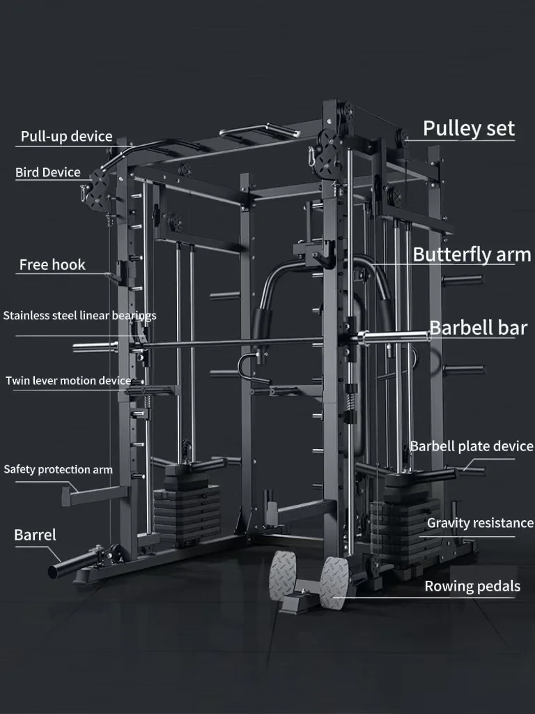 2026 Multi-Gym Comprehensive Power Rack Squat Stand Integrated Smith Machine
2026 Multi-Gym Comprehensive Power Rack Squat Stand Integrated Smith Machine
