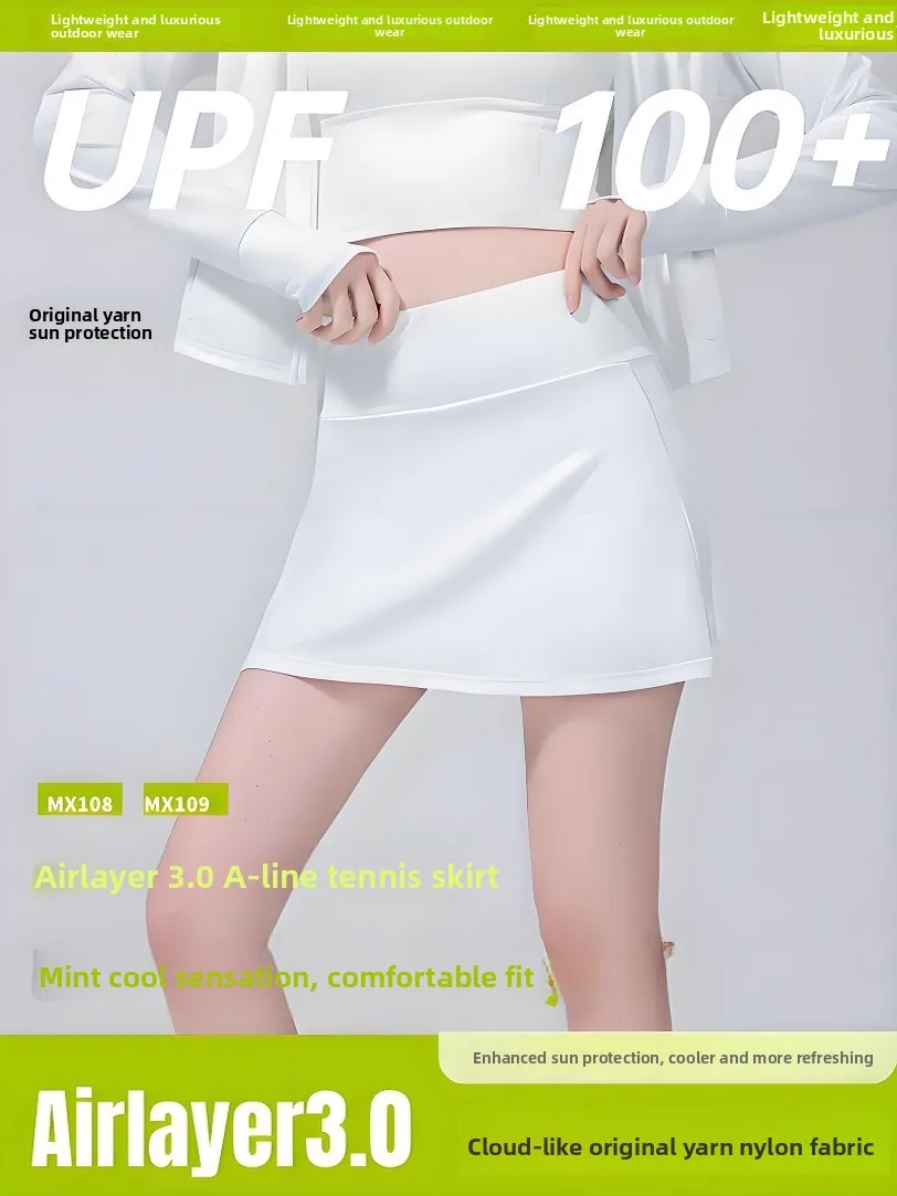 Спортивная юбка с высокой талией для женщин: быстросохнущая, для бега и фитнеса, А-силуэт, дышащая, с защитой от УФ-излучения, эффект похудения
Спортивная юбка с высокой талией для женщин: быстросохнущая, для бега и фитнеса, А-силуэт, дышащая, с защитой от УФ-излучения, эффект похудения