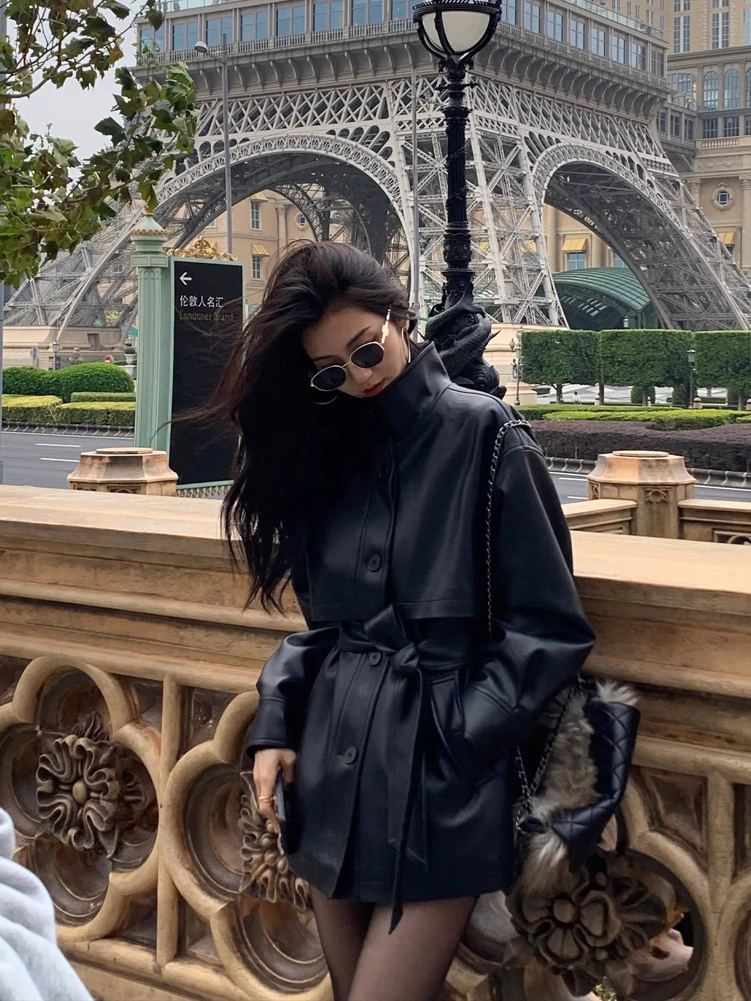 Lautaro Spring Autumn Black Soft Pu Leather Jacket Women Sashes Stand Collar Long Sleeve Elegant Luxury High Quality Clothing
Lautaro Spring Autumn Black Soft Pu Leather Jacket Women Sashes Stand Collar Long Sleeve Elegant Luxury High Quality Clothing
