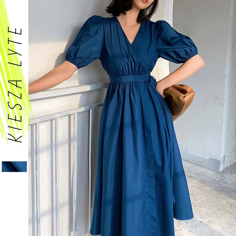 Woman Dress French Niche Puff Sleeves 2024 New Summer Sexy Lace Up Waist V-neck Vintage Dresses Vestido De Mujer
Woman Dress French Niche Puff Sleeves 2024 New Summer Sexy Lace Up Waist V-neck Vintage Dresses Vestido De Mujer