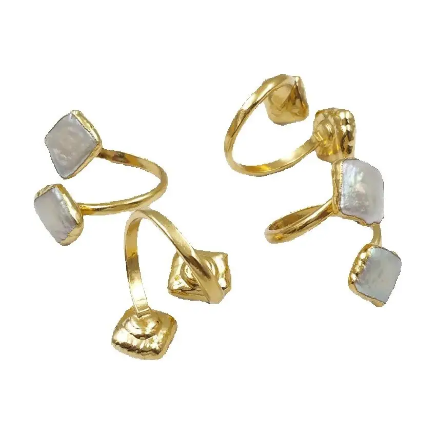 WT-R325 WKT New Gold Ring Elegant for Party Geometric Elements Style Double Adjustable Women's Pearl Ring Jewelry
WT-R325 WKT New Gold Ring Elegant for Party Geometric Elements Style Double Adjustable Women's Pearl Ring Jewelry