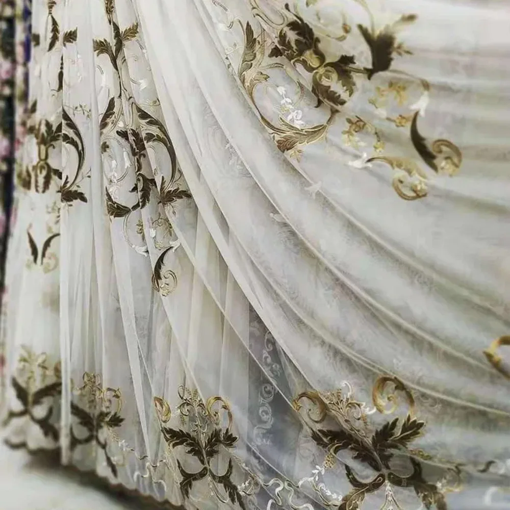 European Tapestry Embroidery Curtains for Living Room Bedroom French Window Balcony Customized Luxury Decorative Window Drapes
European Tapestry Embroidery Curtains for Living Room Bedroom French Window Balcony Customized Luxury Decorative Window Drapes