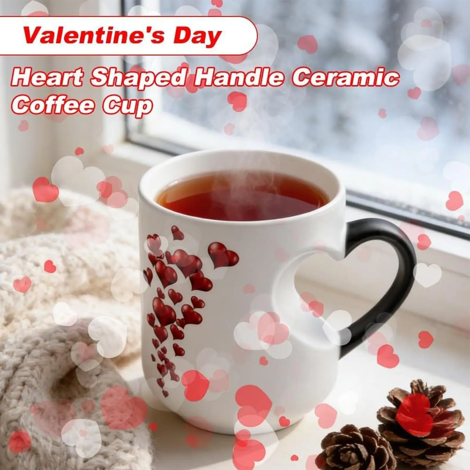 Heat Changing Coffee Mug Heart Shape Novelty Drinkware Ceramic Novelty Coffee Mug Magic Coffee Tea Heat Changing Sensitive Cup
Heat Changing Coffee Mug Heart Shape Novelty Drinkware Ceramic Novelty Coffee Mug Magic Coffee Tea Heat Changing Sensitive Cup