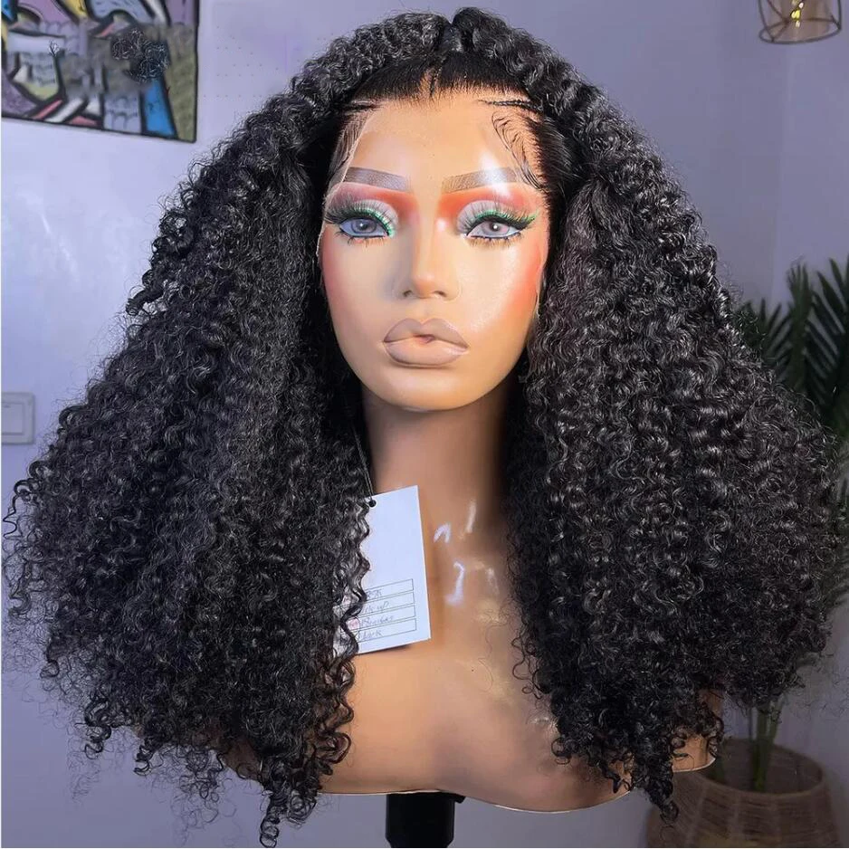 Natural Black Soft 180Density Glueless Kinky Curly Lace Front Wig For Women BabyHair 26Inch Long Heat Resistant Preplucked Daily
Natural Black Soft 180Density Glueless Kinky Curly Lace Front Wig For Women BabyHair 26Inch Long Heat Resistant Preplucked Daily