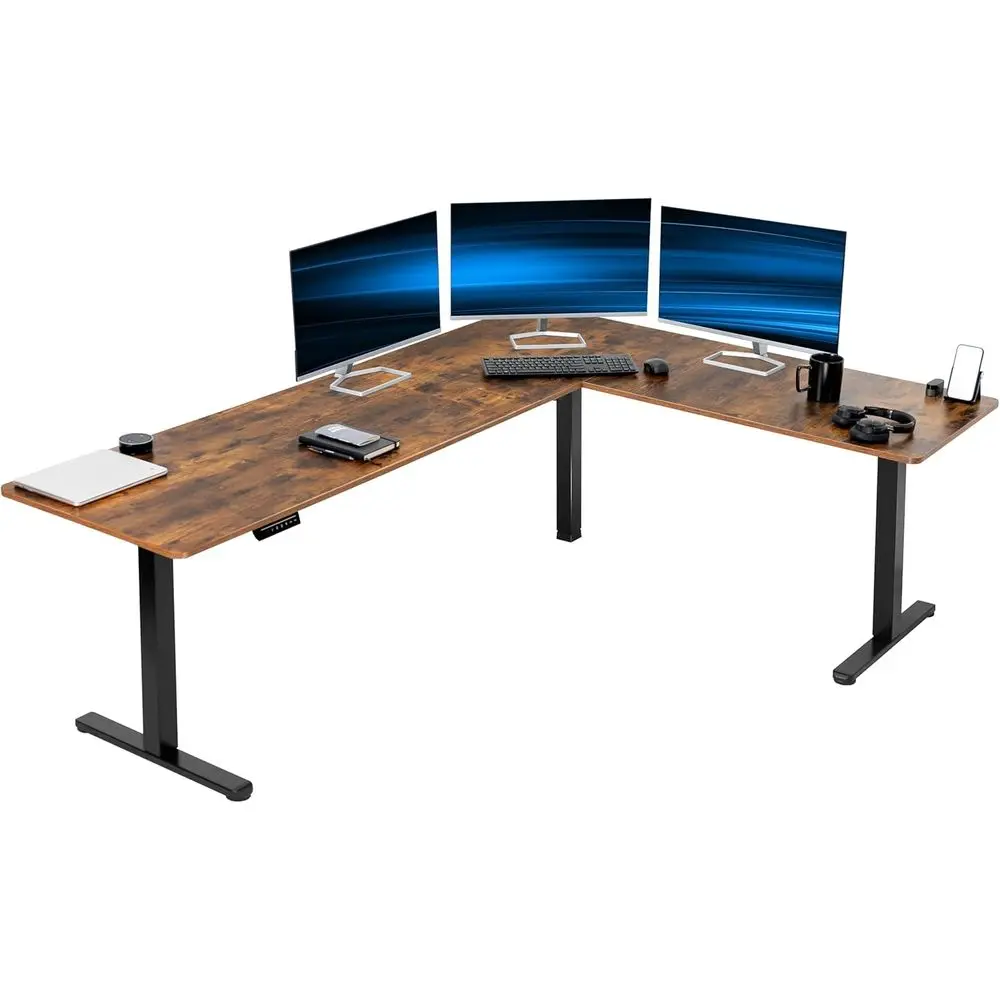 84 x 63 Electric Adjustable L-Shaped Desk, Reversible, Rustic Brown Top, Suitable for Home and Office
84 x 63 Electric Adjustable L-Shaped Desk, Reversible, Rustic Brown Top, Suitable for Home and Office