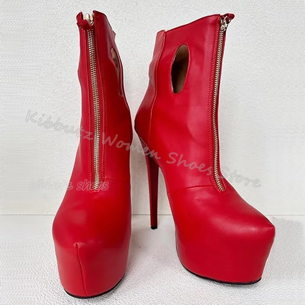 Hollow Zippers Ankle Boots Platform Elegant Sexy Concise Pointed Toe High Thin Heels Genuine Leather Solid Color Women Shoes New
Hollow Zippers Ankle Boots Platform Elegant Sexy Concise Pointed Toe High Thin Heels Genuine Leather Solid Color Women Shoes New
