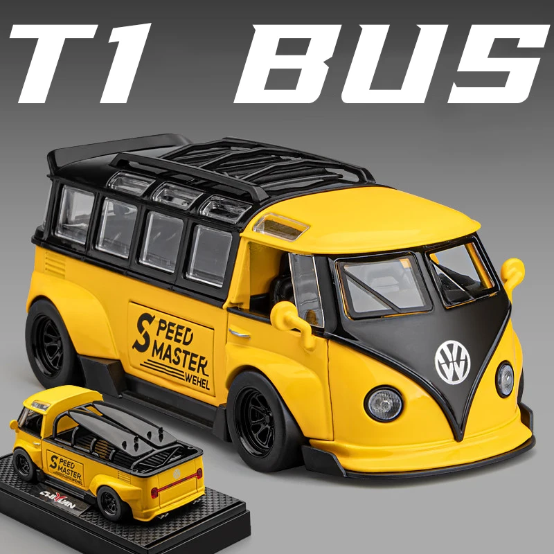 1:32 Scale T1 Bus HIACE Miniature Models Cars Alloy Diecast Toys Doors Opened Vehicles Rubber Tires Pull Back Ornament Vehicles
1:32 Scale T1 Bus HIACE Miniature Models Cars Alloy Diecast Toys Doors Opened Vehicles Rubber Tires Pull Back Ornament Vehicles