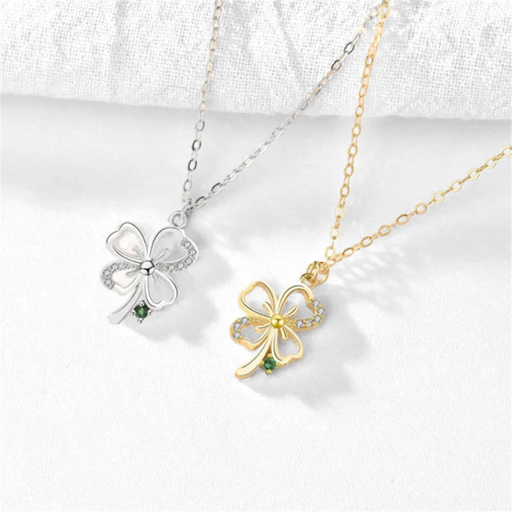 Korean Summer Fresh Necklace, 925 Silver, Four-Leaf Clover Pendant INS Premium Women's Sterling Silver Collarbone Chain
Korean Summer Fresh Necklace, 925 Silver, Four-Leaf Clover Pendant INS Premium Women's Sterling Silver Collarbone Chain