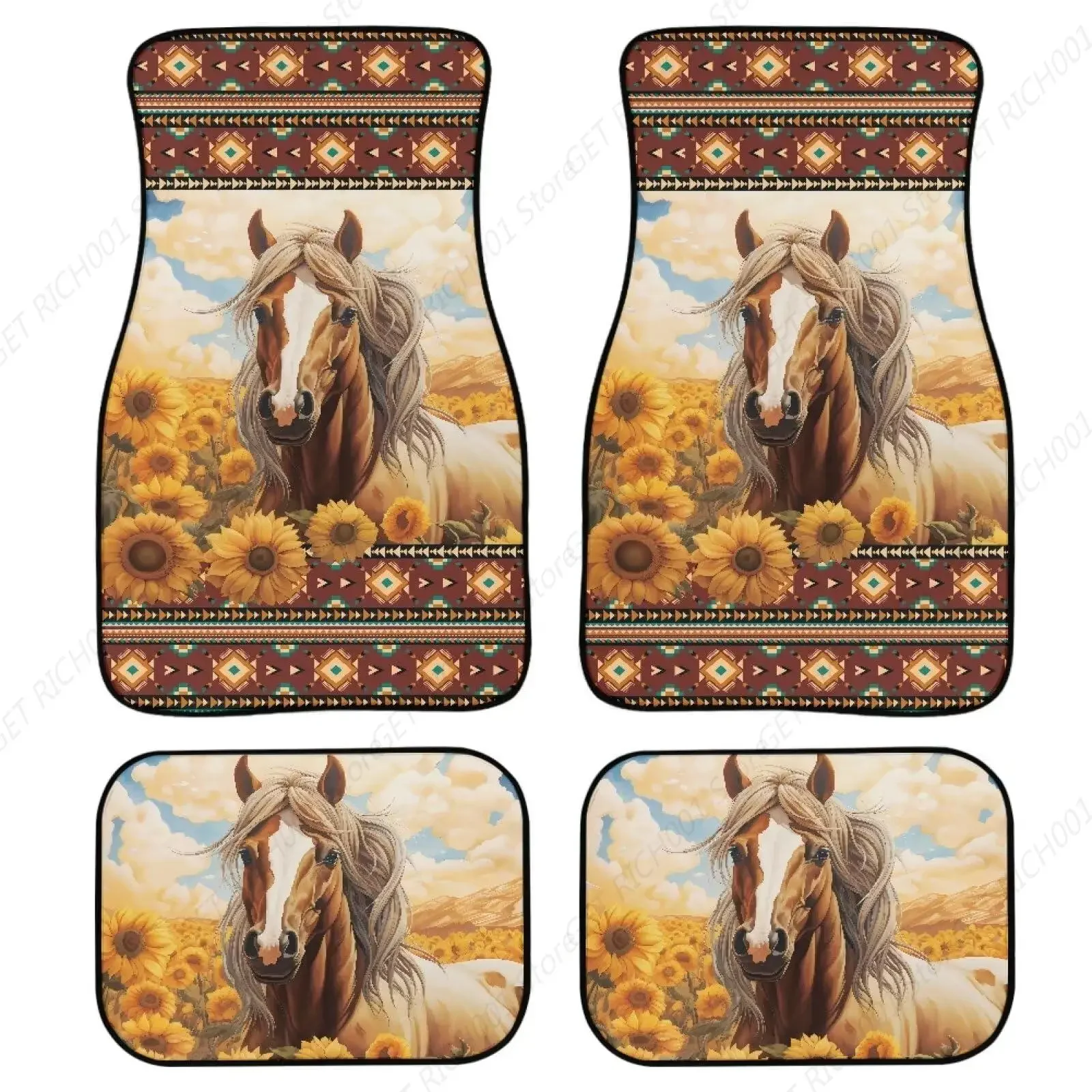 Juego Completo Alfombrillas Para Coche Con Estampado Caballo Azteca, 4 Uds., Alfombra Lantera Y Trasera, Alfombrillas Para El
Juego Completo Alfombrillas Para Coche Con Estampado Caballo Azteca, 4 Uds., Alfombra Lantera Y Trasera, Alfombrillas Para El