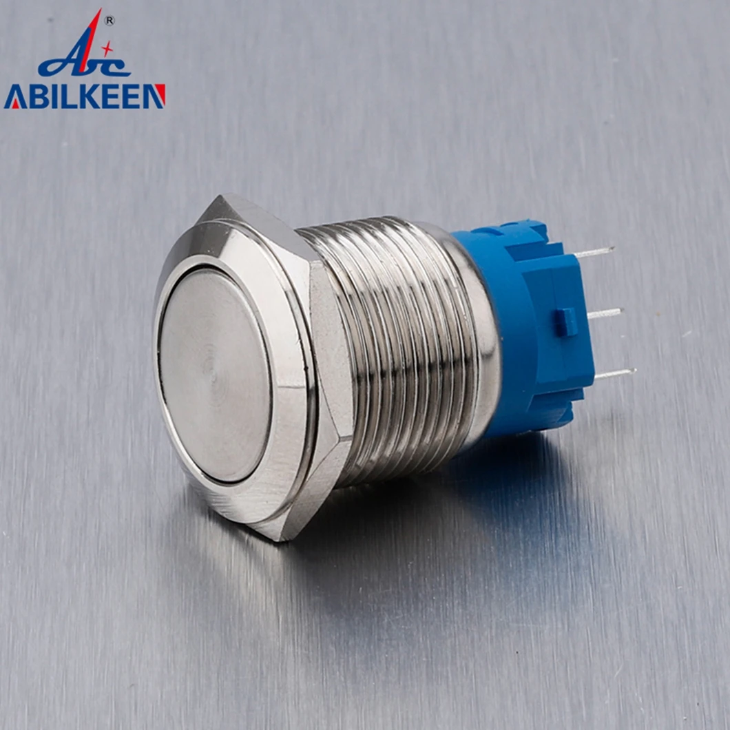 ABILKEEN Cheap Price 19mm Momentary/Latching Waterproof IP67 1NO1NC Flat Head Metal Push Button with 3Pin Terminal no Light
ABILKEEN Cheap Price 19mm Momentary/Latching Waterproof IP67 1NO1NC Flat Head Metal Push Button with 3Pin Terminal no Light