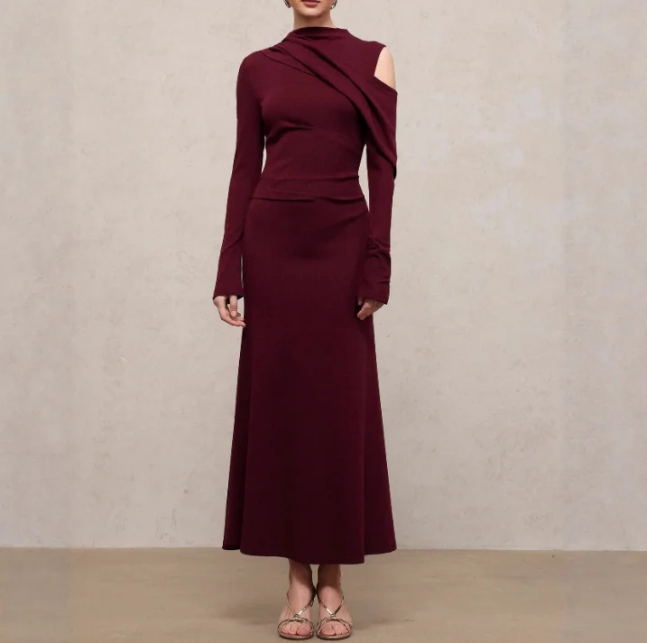 Women's Dress Summer New Elegant and Fashionable Design Solid Color Round Neck Hollow Out Pleated A-Line Long Sleeved Dress
Women's Dress Summer New Elegant and Fashionable Design Solid Color Round Neck Hollow Out Pleated A-Line Long Sleeved Dress