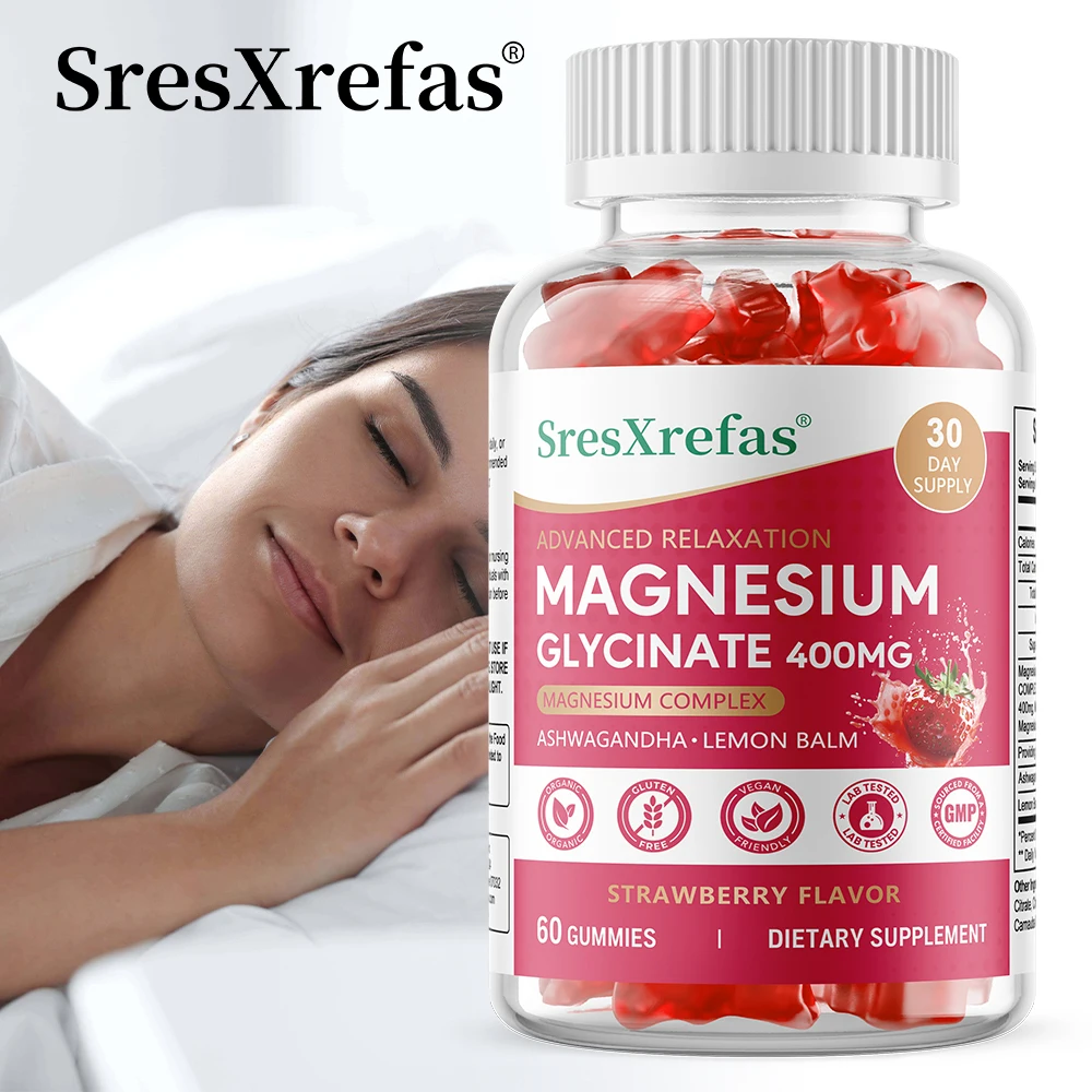 Magnesium Glycinate Gummies, Support Sleep & Stress Relief, Relax Nerves, Improve Concentration, Strengthen Bone & Brain Health
Magnesium Glycinate Gummies, Support Sleep & Stress Relief, Relax Nerves, Improve Concentration, Strengthen Bone & Brain Health