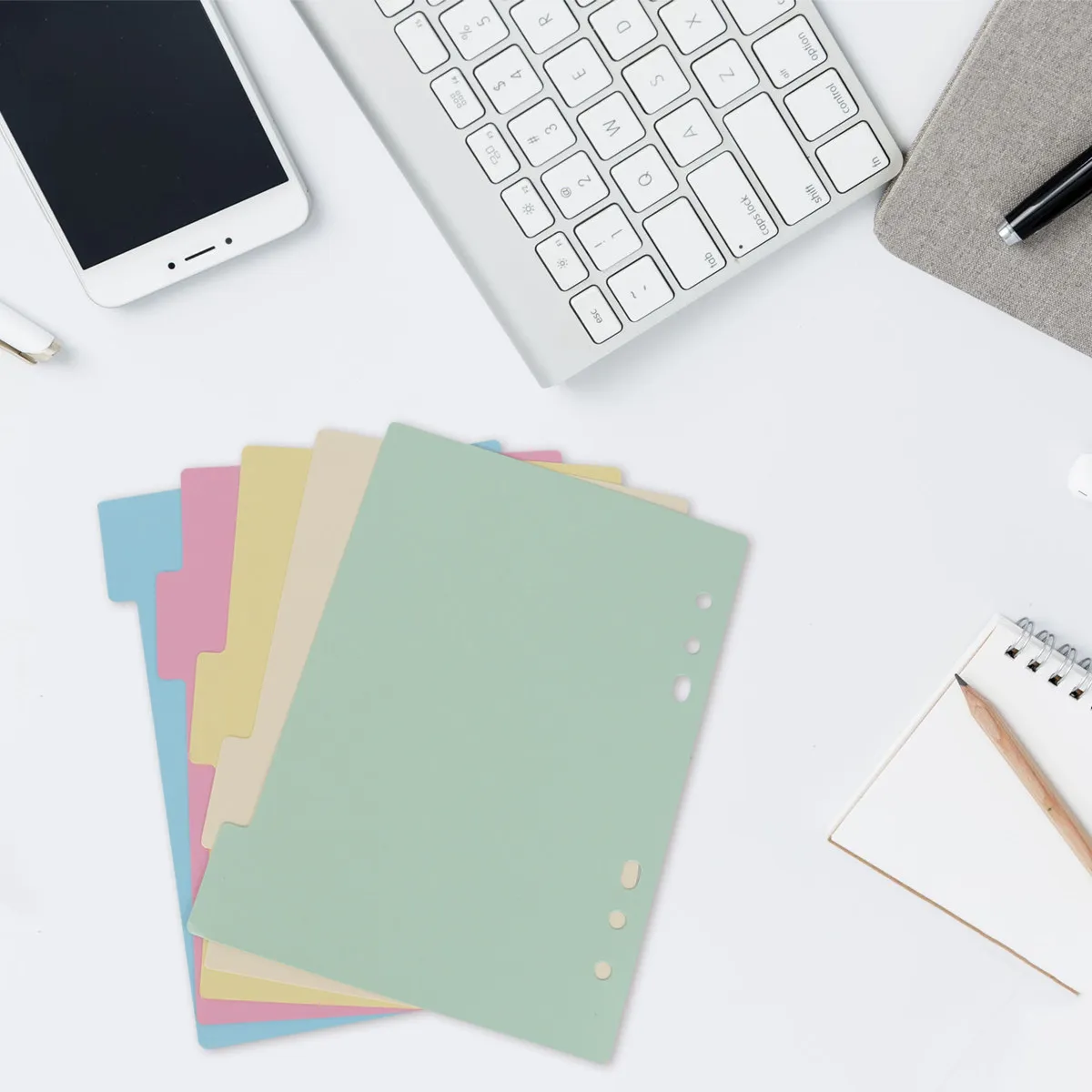 1Set A5 Binder Dividers Colored Tab Index Sheets 5-Piece Set Fits All Standard 6-Hole A5 Ring Binders Secure Insertion Wide Tabs
1Set A5 Binder Dividers Colored Tab Index Sheets 5-Piece Set Fits All Standard 6-Hole A5 Ring Binders Secure Insertion Wide Tabs