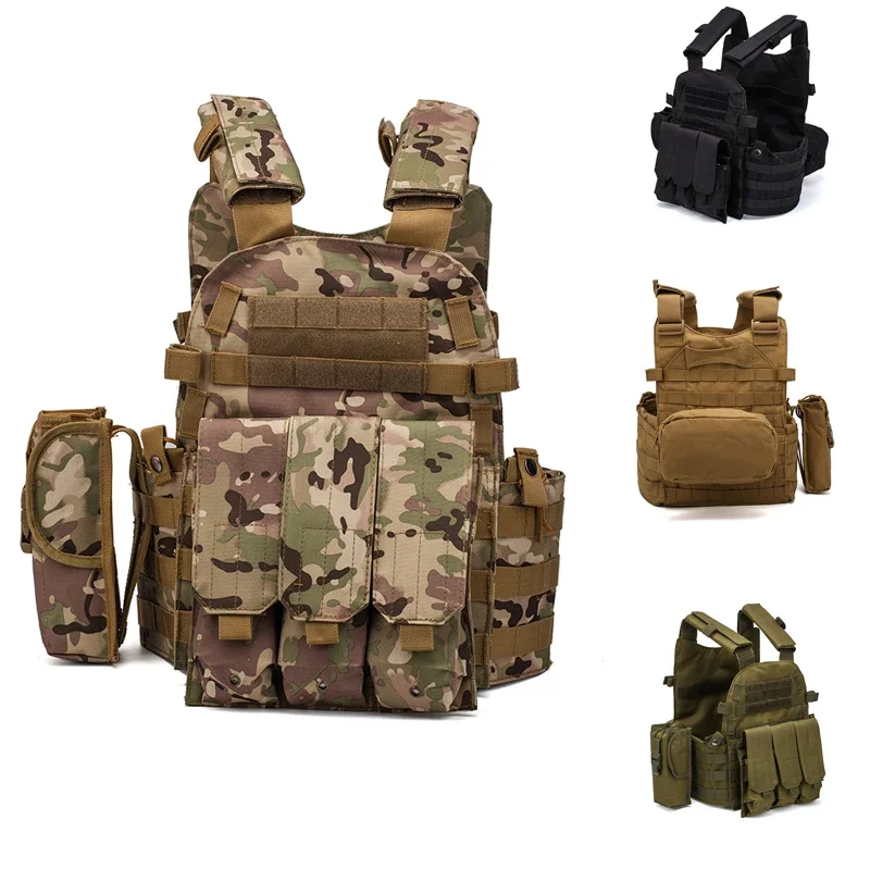 Тактический жилет Multicam Camo из нейлона с системой Molle для страйкбола и охоты, модель 6094, с подсумками и аксессуарами
Тактический жилет Multicam Camo из нейлона с системой Molle для страйкбола и охоты, модель 6094, с подсумками и аксессуарами