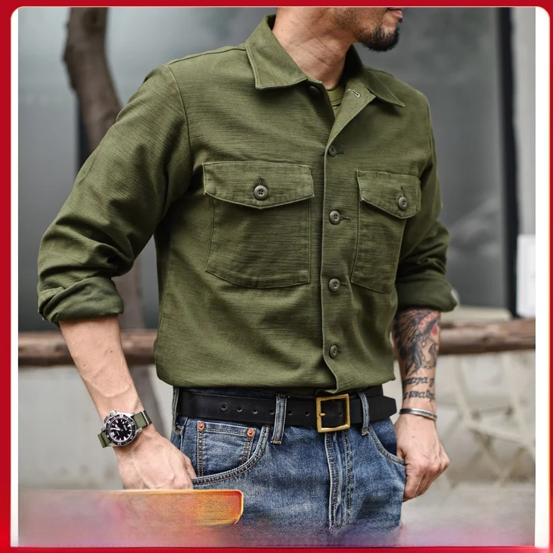 Thiened Pure Cotton Men's irt Original Version Retro Vintage Stand Fit Long Sve Button up Youthful Sle Four Seasons
Thiened Pure Cotton Men's irt Original Version Retro Vintage Stand Fit Long Sve Button up Youthful Sle Four Seasons