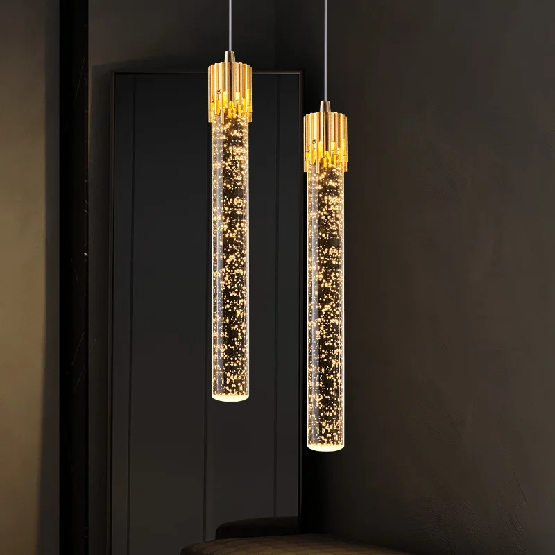 Modern Luxury Clear Crystal Bar Led Pendant Light Bedroom Bedside Living Room Hanging Lamp Home Decoration Chandelier Gold/Black
Modern Luxury Clear Crystal Bar Led Pendant Light Bedroom Bedside Living Room Hanging Lamp Home Decoration Chandelier Gold/Black