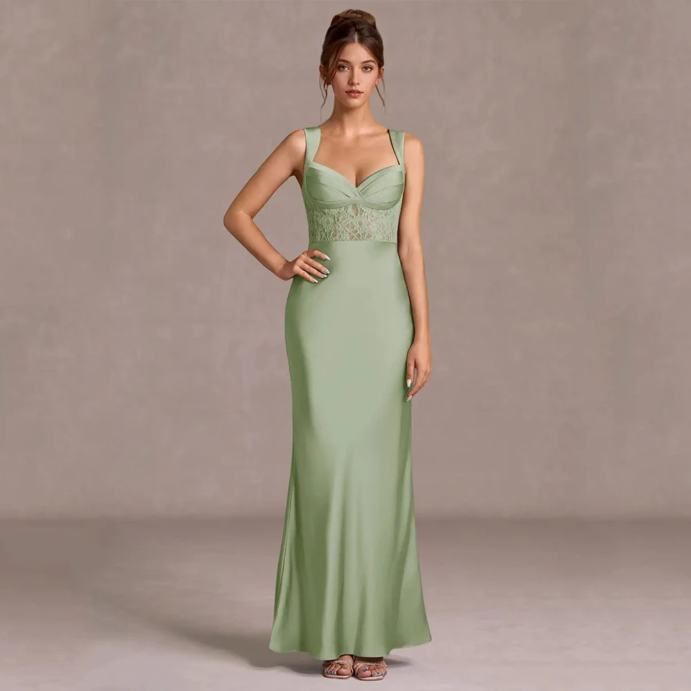 Arya Elegant Evening Dresses Satin for Ankle-Length Sweetheart Sleeveless Prom Dress Lace Mermaid Vestidos De Fiesta Customized
Arya Elegant Evening Dresses Satin for Ankle-Length Sweetheart Sleeveless Prom Dress Lace Mermaid Vestidos De Fiesta Customized