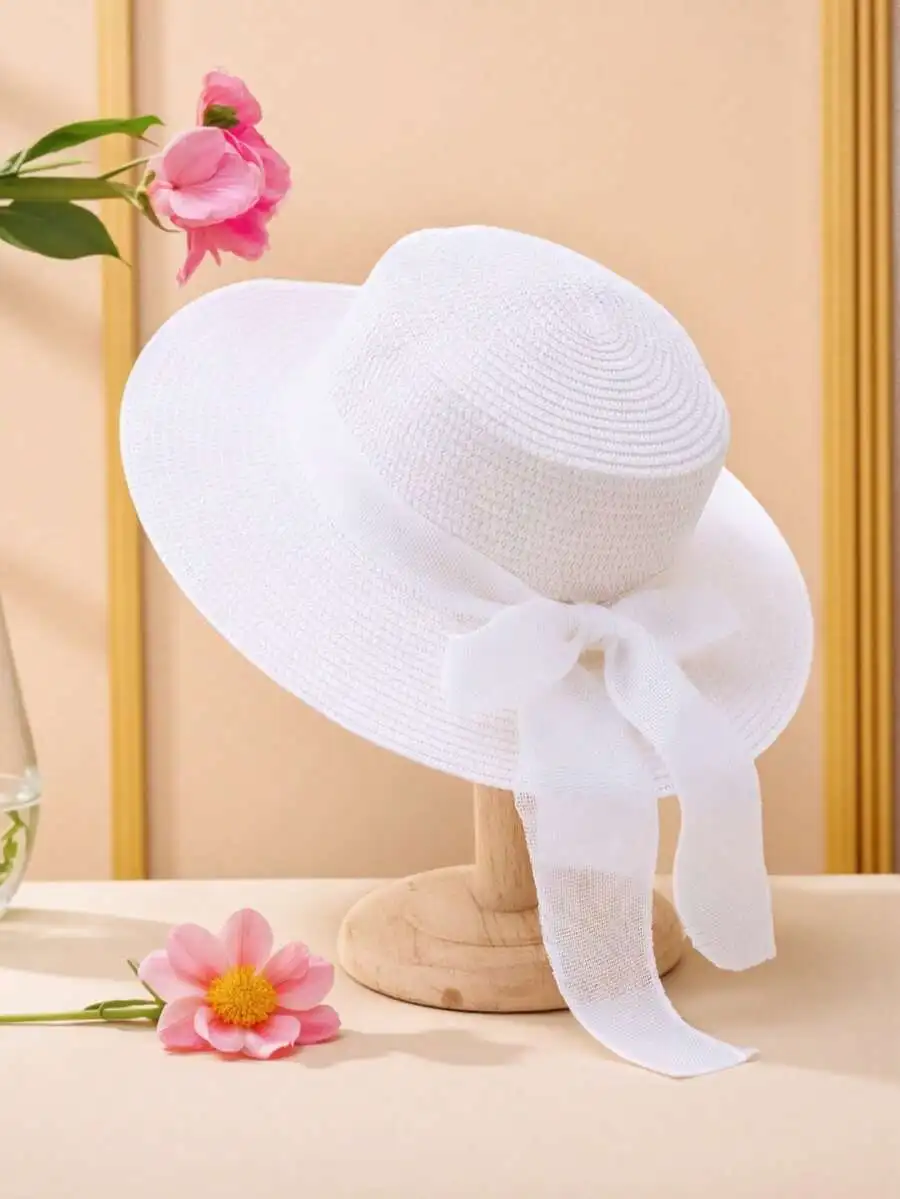 White Bowknot Straw Sun Hat For Women Elegant Bohemian Foldable Beach Hat Summer Outdoor Essential
White Bowknot Straw Sun Hat For Women Elegant Bohemian Foldable Beach Hat Summer Outdoor Essential