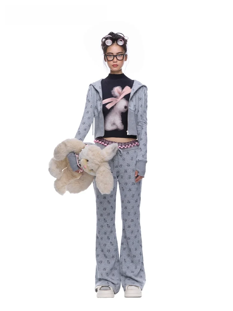 MOF ey Cute Cool Knife Толстовка на молнии Расклешенные повседневные брюки Комплект женских весенних брюк Faion из полиэстера Long Sve
MOF ey Cute Cool Knife Толстовка на молнии Расклешенные повседневные брюки Комплект женских весенних брюк Faion из полиэстера Long Sve