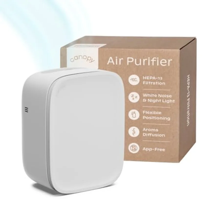 Canopy Bedside Air Purifier Up To 99.97%* HEPA-13 Filtration Remove Dust, Pollen and Pet Dander Night Light and Noise Air Quali
Canopy Bedside Air Purifier Up To 99.97%* HEPA-13 Filtration Remove Dust, Pollen and Pet Dander Night Light and Noise Air Quali