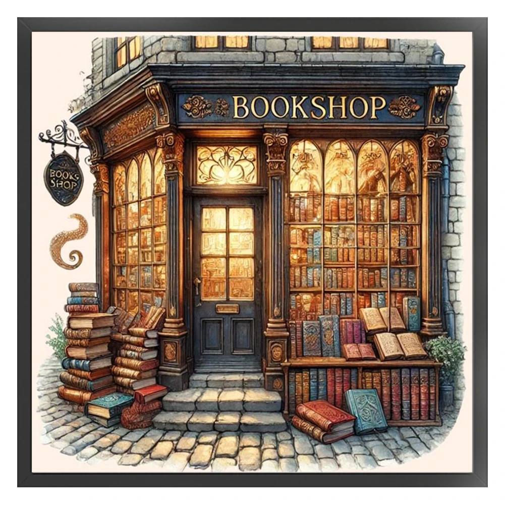 Full Embroidery Eco-cotton Thread 11CT Printed Bookshop Cross Stitch Kit 50x50cm
Full Embroidery Eco-cotton Thread 11CT Printed Bookshop Cross Stitch Kit 50x50cm