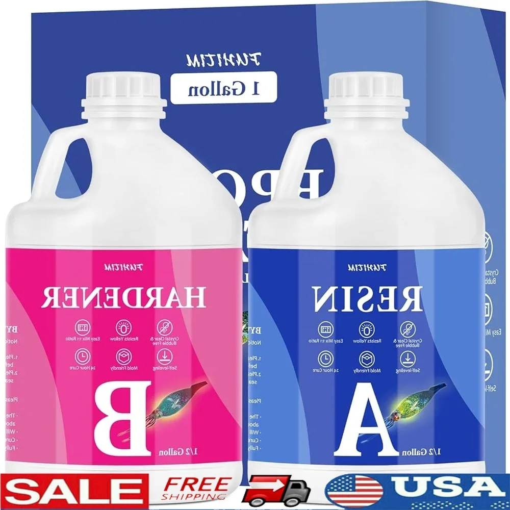 Crystal Clear Epoxy Resin Kit High-Gloss Self-Leveling No Bubbles No Yellowing Easy Use DIY Crafts Table Tops Jewelry Coasters
Crystal Clear Epoxy Resin Kit High-Gloss Self-Leveling No Bubbles No Yellowing Easy Use DIY Crafts Table Tops Jewelry Coasters