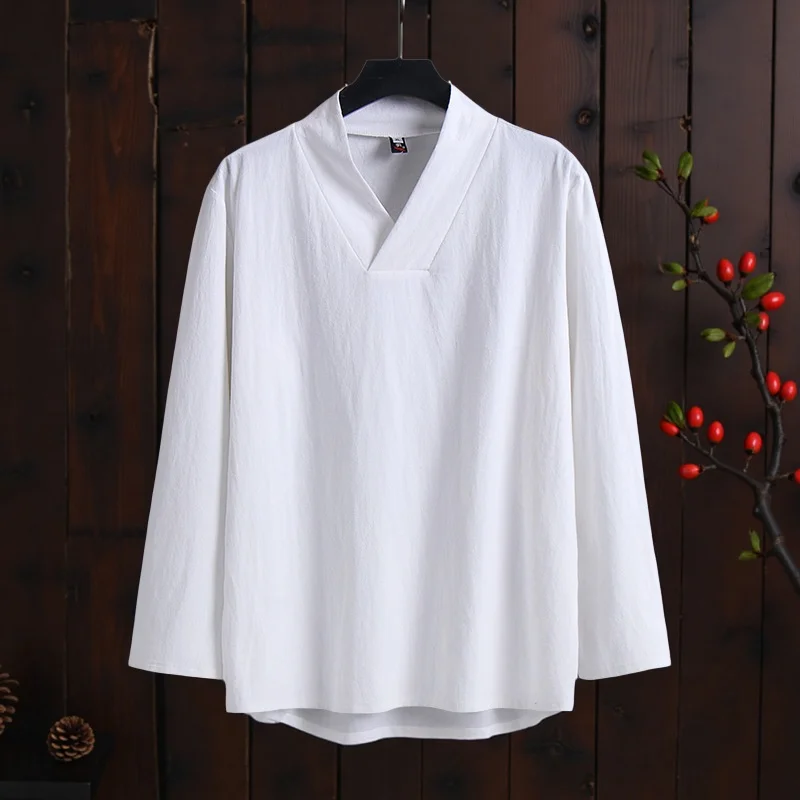 Мужская хлопково-льняная футболка Long Sve V-Ne Base irt Linen Daoist Innerwear Повседневная сезонная одежда на весну и осень
Мужская хлопково-льняная футболка Long Sve V-Ne Base irt Linen Daoist Innerwear Повседневная сезонная одежда на весну и осень