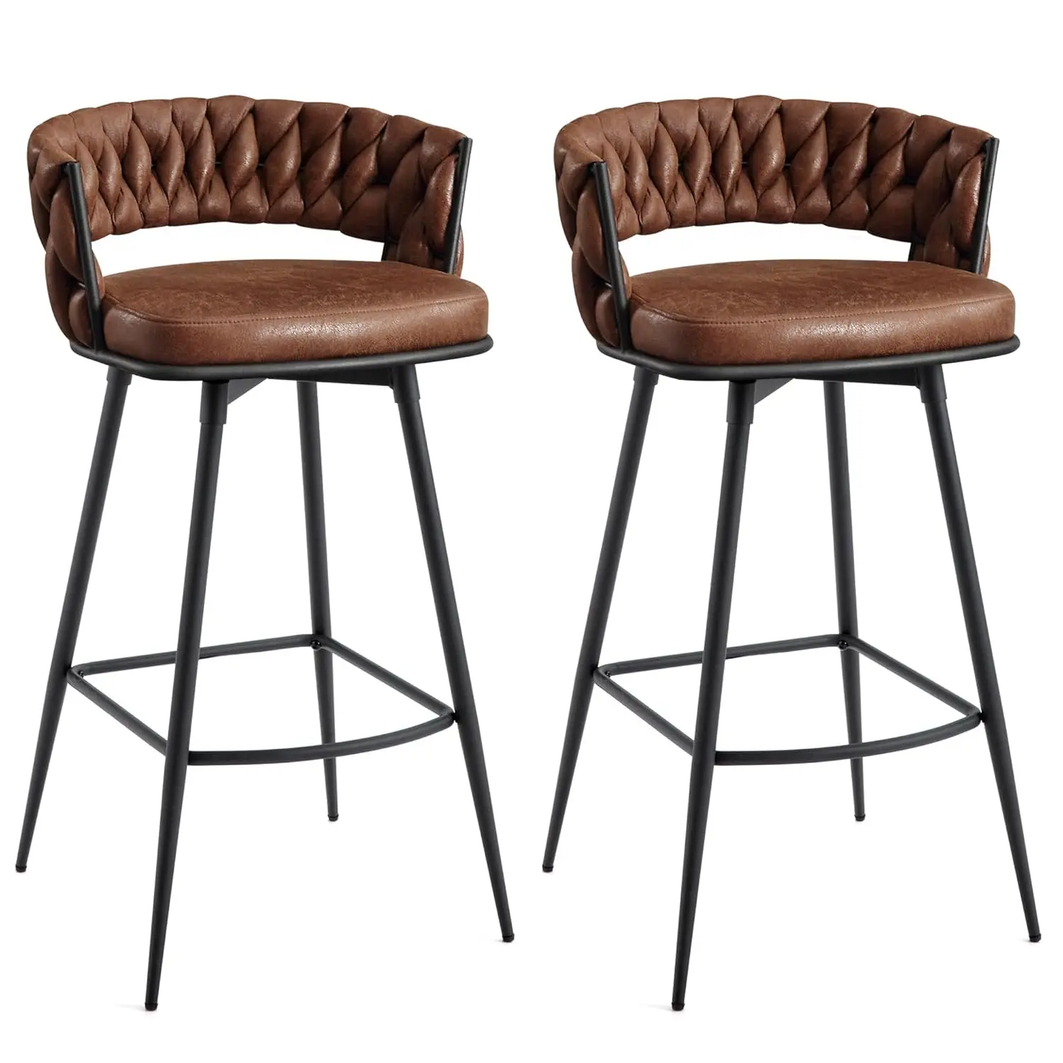 BV Counter Height Bar Stools Set of 2, 26 inch Seat Height Bar Stools, 180° Swivel Barstools with Woven Back and, Customized
BV Counter Height Bar Stools Set of 2, 26 inch Seat Height Bar Stools, 180° Swivel Barstools with Woven Back and, Customized
