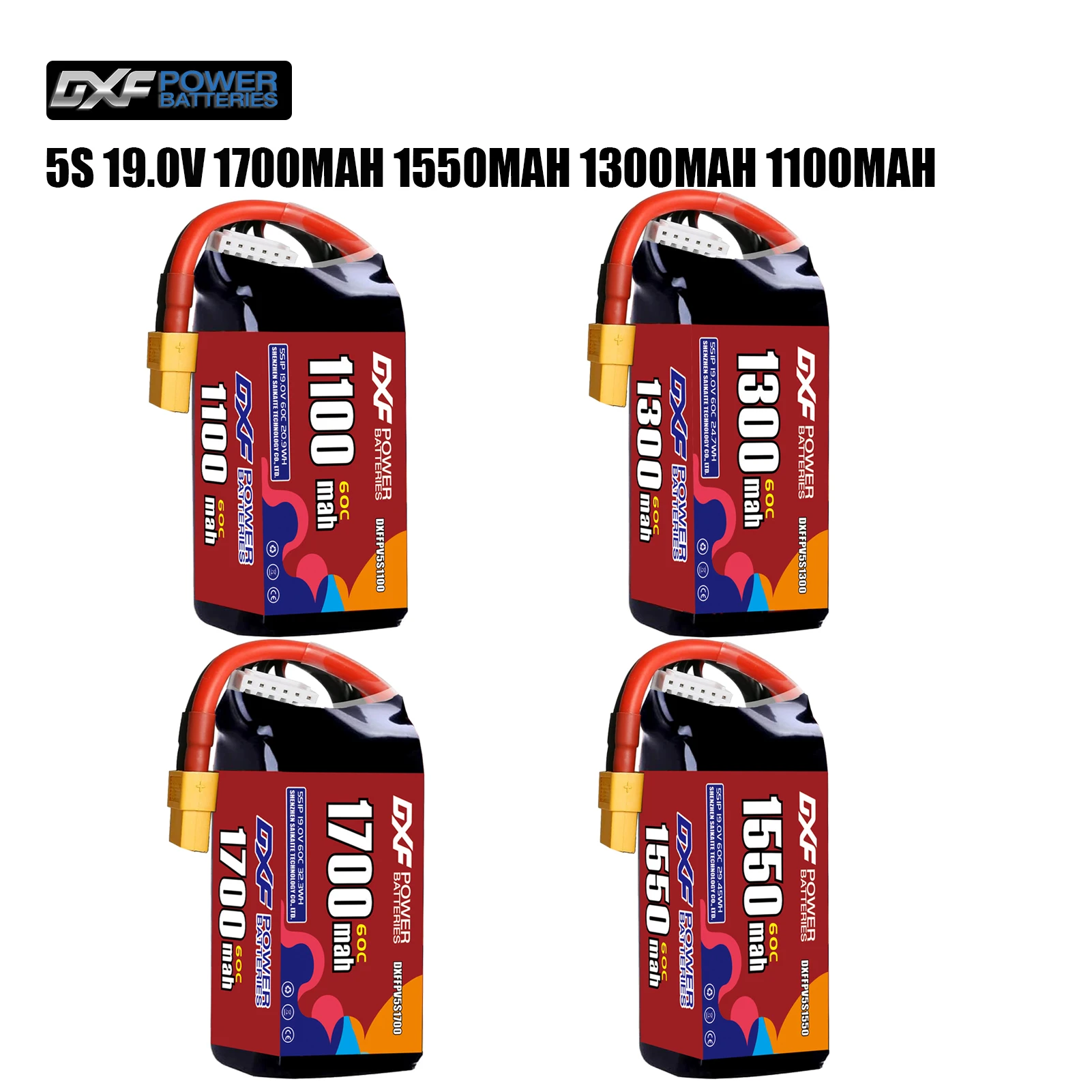 DXF Lipo 5S Аккумулятор 19,0 В 1700 мАч 1550 мАч 1300 мАч 1100 мАч 60C XT30 XT60 JST Plug Самолет Вертолет Квадрокоптер FPV Дрон
DXF Lipo 5S Аккумулятор 19,0 В 1700 мАч 1550 мАч 1300 мАч 1100 мАч 60C XT30 XT60 JST Plug Самолет Вертолет Квадрокоптер FPV Дрон