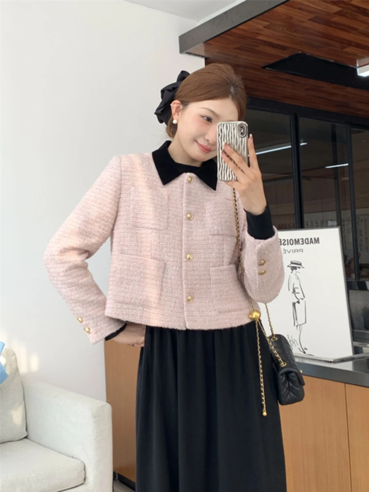 Early Spring Color Colion Velvet Collar Woolen ort Coat Women's Faionable Petite Pink Top Quali Spring Outerwear
Early Spring Color Colion Velvet Collar Woolen ort Coat Women's Faionable Petite Pink Top Quali Spring Outerwear
