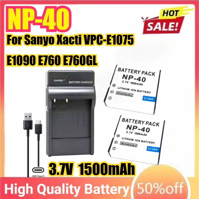 NP-40 Camera Battery or USB Charger For Sanyo Xacti VPC-E1075 E1090 E760 E760GL E760P E860 E870 E870G E875 E875EX E890
NP-40 Camera Battery or USB Charger For Sanyo Xacti VPC-E1075 E1090 E760 E760GL E760P E860 E870 E870G E875 E875EX E890