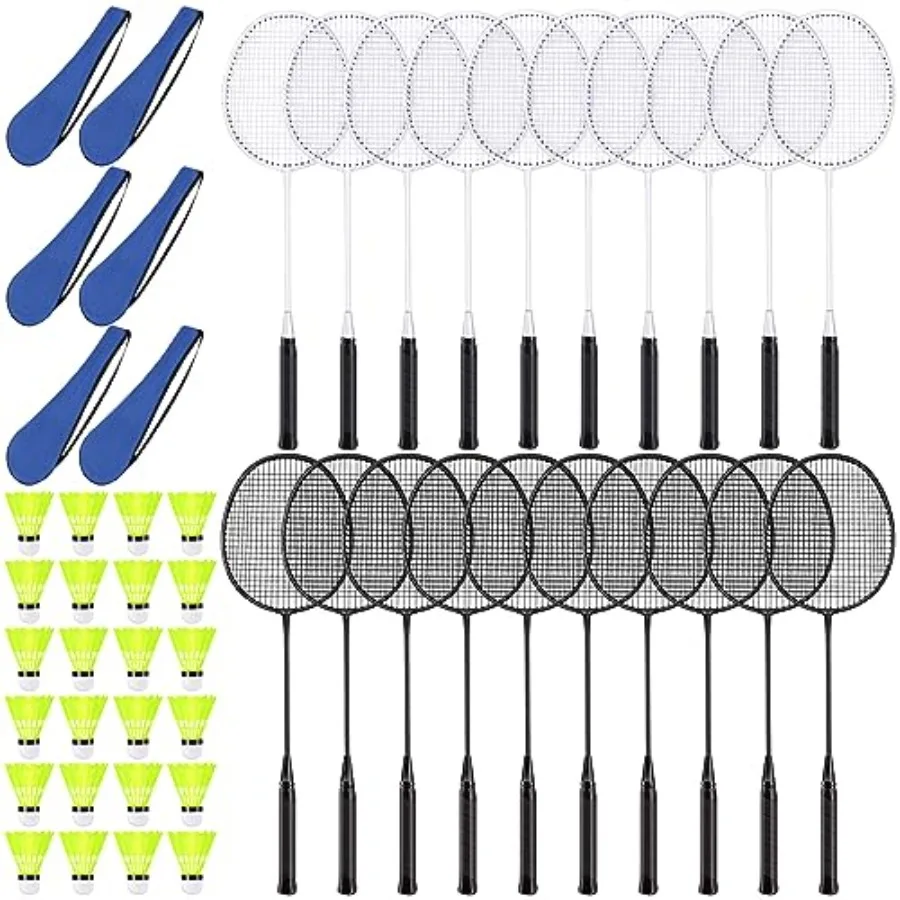 Badminton rackets set for indoor and outdoor use aluminum alloy black/silver lightweight yet sturdy includes shuttlecocks and c
Badminton rackets set for indoor and outdoor use aluminum alloy black/silver lightweight yet sturdy includes shuttlecocks and c