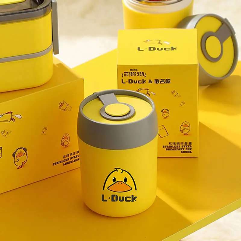 Small Yellow Duck Insulated Lunch Box Breakfast Cup with Lid and Spoon Stainless Steel Portable Soup Cup
Small Yellow Duck Insulated Lunch Box Breakfast Cup with Lid and Spoon Stainless Steel Portable Soup Cup